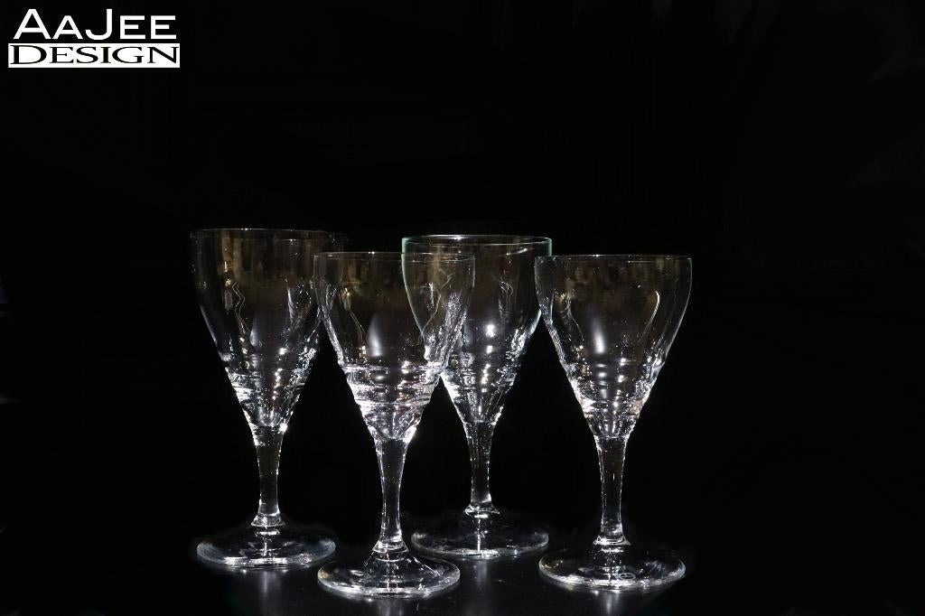 4 x Leerdam – K.P.C. de Bazel – Servies B geringd – 1917, Ophalen of Verzenden, Gebruikt, Kristal, Glas of Glazen