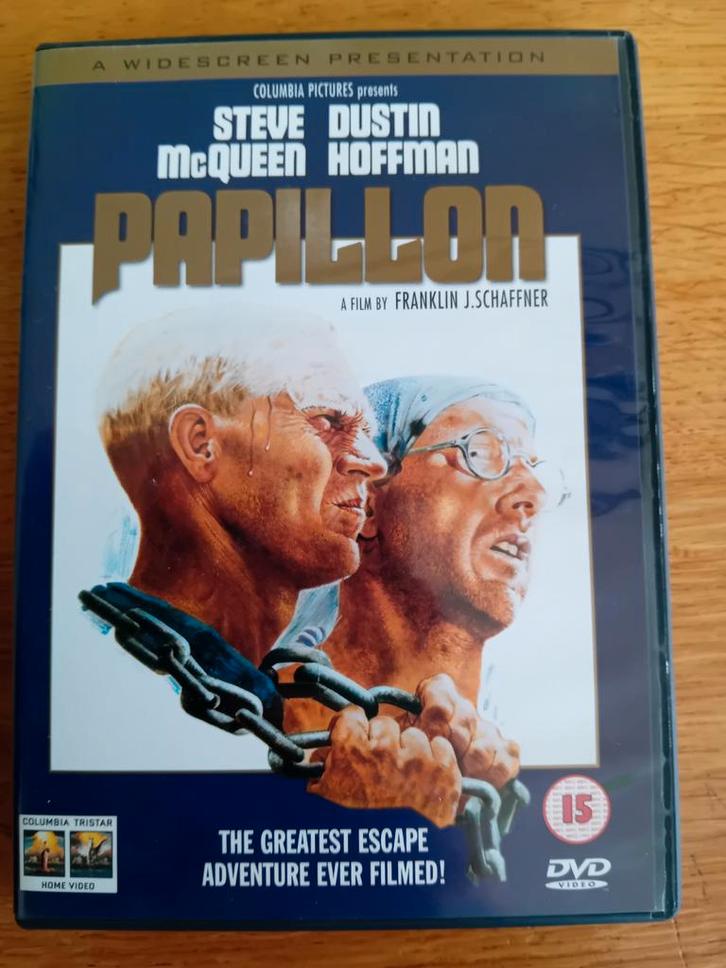 Papillon DVD - Klassieke ontsnappingsfilm met Steve McQueen, Cd's en Dvd's, Dvd's | Avontuur, Gebruikt, Vanaf 16 jaar, Ophalen of Verzenden