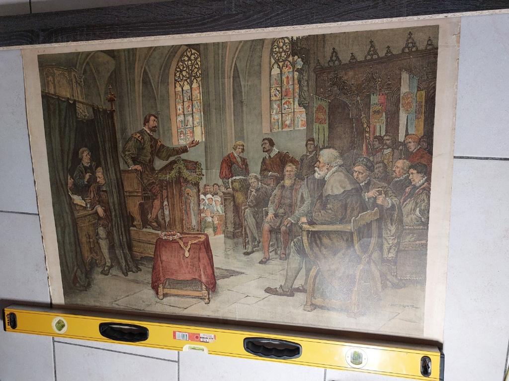Schoolwandkaart Duits Ad. Lehmann Meistersinger Leipziger, Ophalen of Verzenden, Aardrijkskunde