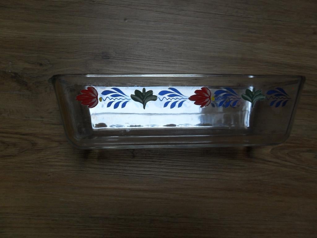 boerenbont glazen ovenschaal cakevorm, Ophalen of Verzenden, Glas, Boerenbont, Schaal of Schalen