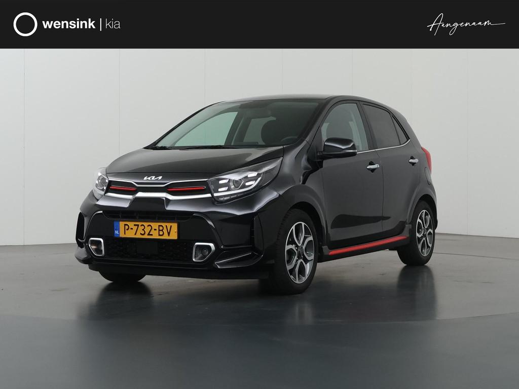 Kia Picanto 1.0 DPi GT-Line | Navigatie | Parkeercamera | Le, Auto's, Kia, 877 kg, Gebruikt, 4 stoelen, Zwart