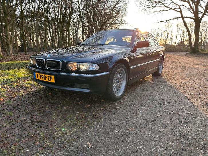 BMW E38 750i individual 5,4L V12 1999 Blauw, Auto's, BMW, Particulier, 7-Serie, ABS, Airbags, Alarm, Apple Carplay, Bluetooth
