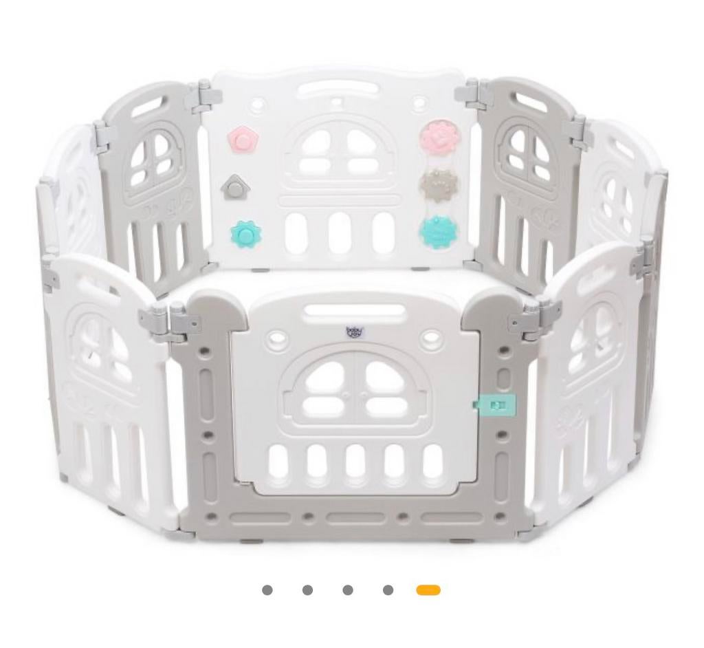 Costway baby grondbox 14 panelen met speelgoed, Ophalen, Gebruikt, Rechthoekig