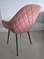 Goossens eetkamerstoel roze stof, Huis en Inrichting, Stoelen, Ophalen, Gebruikt, Overige kleuren, Eén