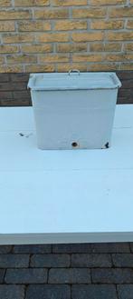 Oude emaille waterbak met deksel, Ophalen of Verzenden