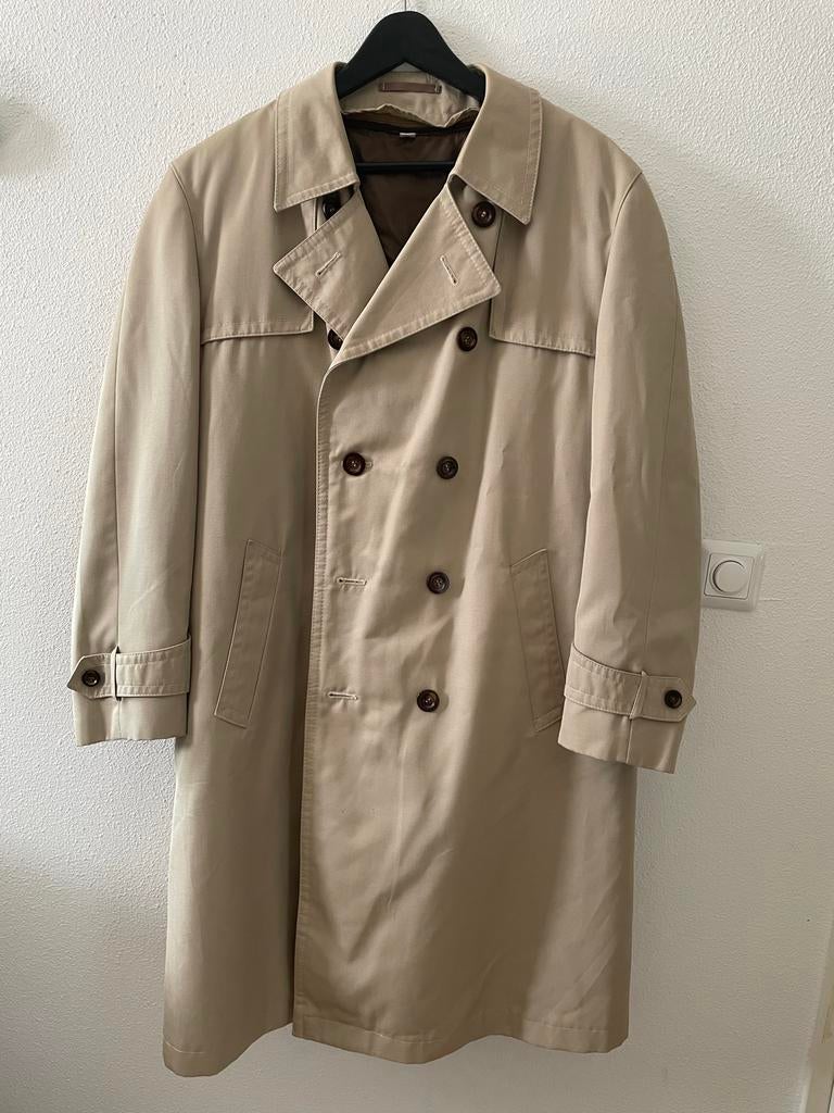 Vintage Winterjas Heren XL - Tijdloze Beige Trenchcoat, Ophalen of Verzenden, Zo goed als nieuw, Maat 56/58 (XL), Beige