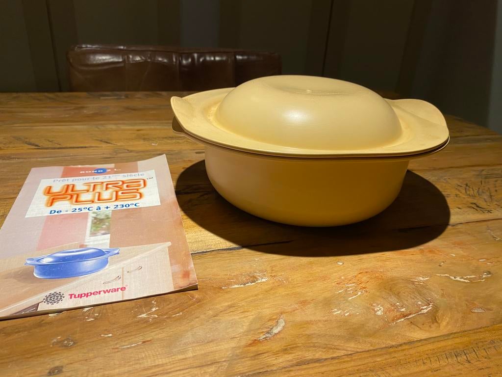 Tupperware ultra pro ovenschaal, Huis en Inrichting, Keuken | Tupperware, Ophalen of Verzenden, Geel, Schaal