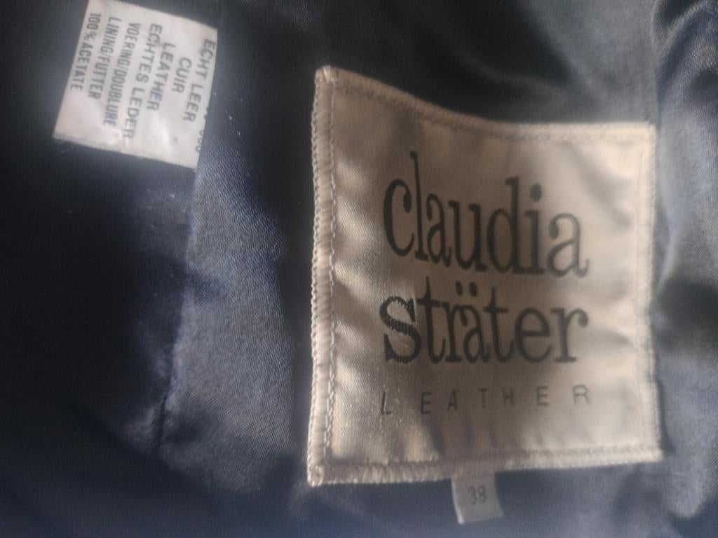 Leren bodywarmer Claudia Sträter, Maat 38/40 (M), Zwart, Ophalen of Verzenden, Claudia Sträter