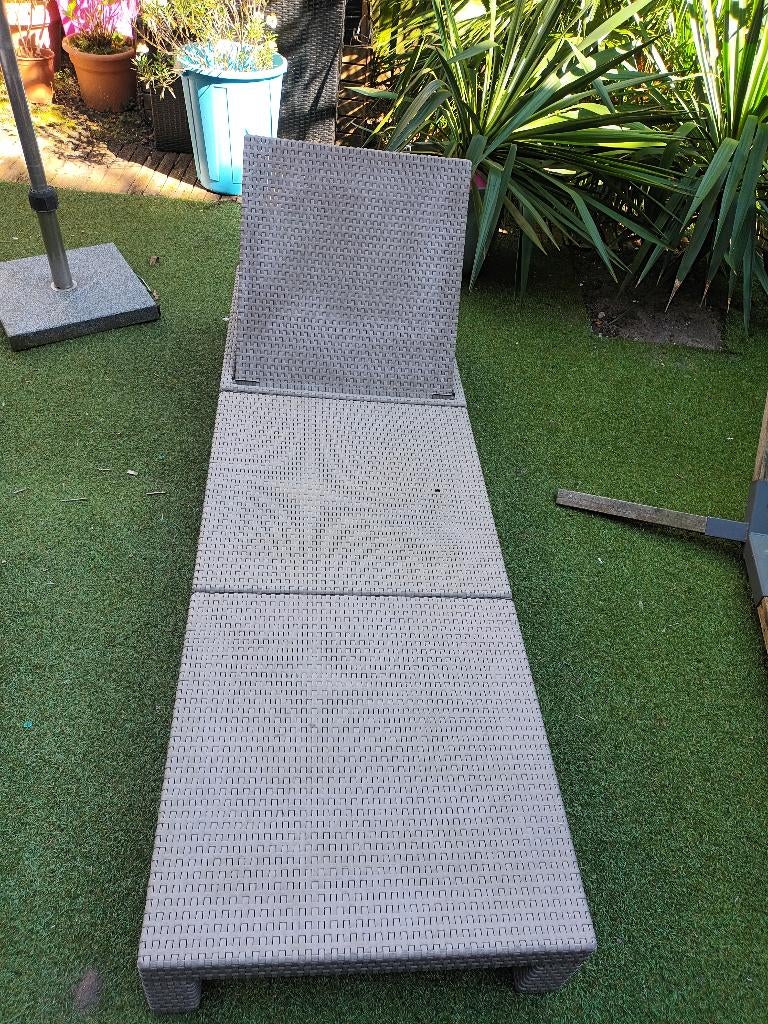 Tuinbed inklapbaar, Tuin en Terras, Ligbedden, Ophalen, Gebruikt, Kunststof, Inklapbaar