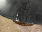 Ovale salontafel zwart echt marmer 120x70, Ophalen, Overige materialen, 100 tot 150 cm, Nieuw