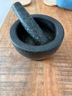 Robuuste stenen vijzel voor kruiden en specerijen, Ophalen of Verzenden, Zwart, Steen/keramiek, Overige merken