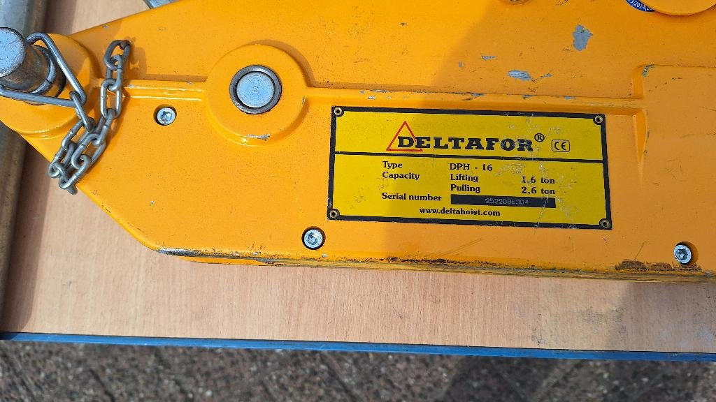 treklier staaldraadtakel rikrak met klapblok hijsbanden, Ophalen, Gebruikt, Industriepark 2a 9351PA Leek, Handmatig