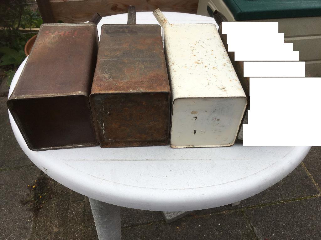 petroleum blik 3 stuks, Verzamelen, Blikken, Ophalen of Verzenden, Overige