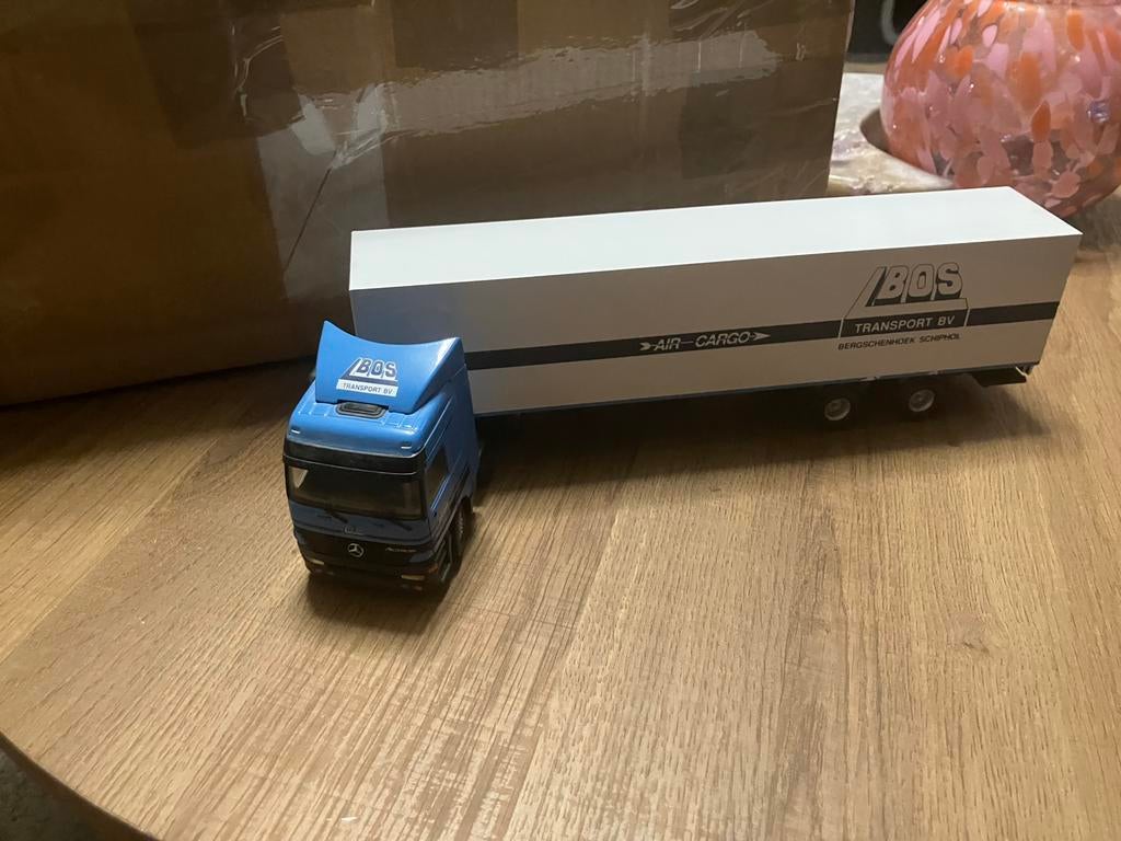 Tekno merceders bos transport, Hobby en Vrije tijd, Modelauto's | 1:50, Ophalen of Verzenden, Zo goed als nieuw, Bus of Vrachtwagen