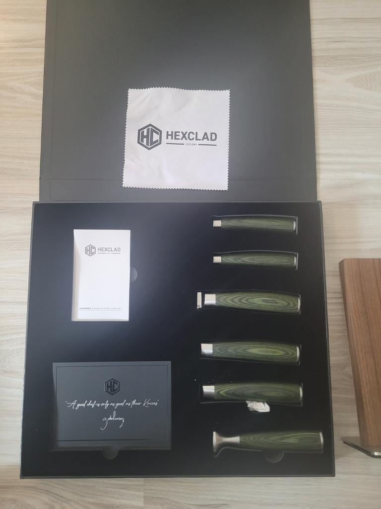 Hexclad Japans Damascus Staal Messenset, Ophalen of Verzenden, Nieuw