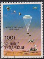 Centraal Afrikaanse Rep. Ruimtevaart Viking Mars Parachutes, Verzenden, Gestempeld, Vliegtuigen