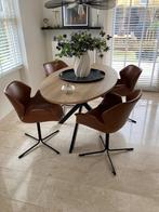 ovale eettafel 160 cm, Huis en Inrichting, Ophalen, 50 tot 100 cm, Zo goed als nieuw, Vijf personen of meer