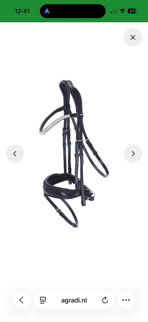 Prachtig Schockemöhle hoofdstel Valencia maat full, Dieren en Toebehoren, Paarden en Pony's | Hoofdstellen en Tuigage, Dressuur