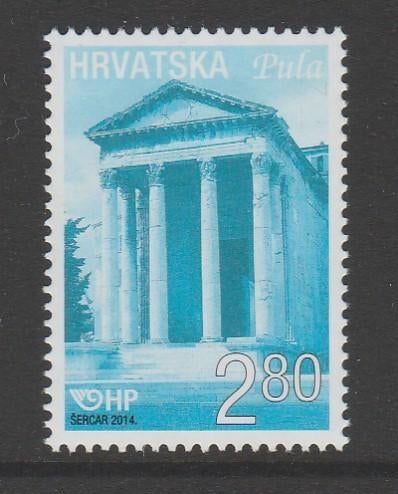 Kroatië - Augustus Tempel in Pula - pf, Verzenden, Overige landen, Postfris