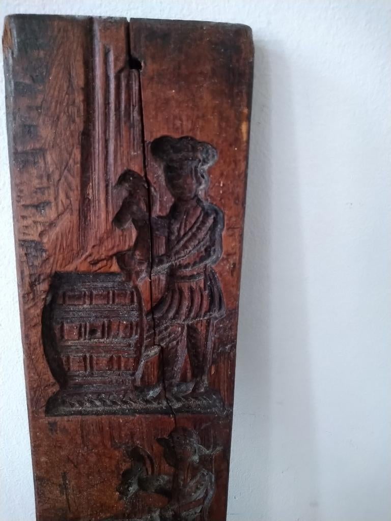 Oude speculaas plank koek plank met beroepen, Antiek en Kunst, Antiek | Keukenbenodigdheden, Ophalen of Verzenden