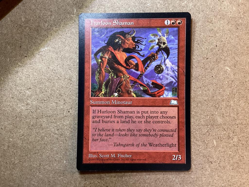 1x Hurloon Shaman (Excellent), Ophalen of Verzenden, Zo goed als nieuw, Losse kaart