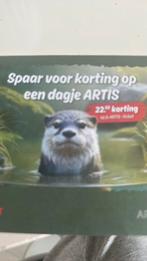 Kortingskaarten voor Artis. €10 per stuk., Tickets en Kaartjes, Kortingen en Cadeaubonnen, Drie personen of meer, Kortingsbon