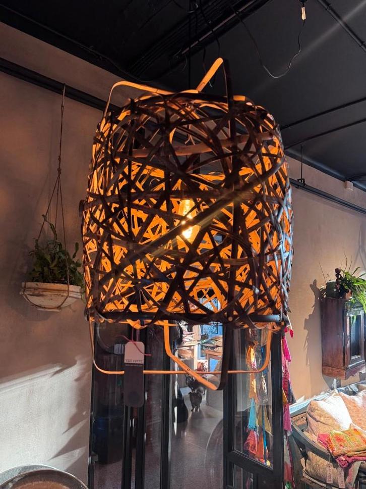 Ay illuminate "Bird's Nest (large)", Huis en Inrichting, Lampen | Hanglampen, Gebruikt, 50 tot 75 cm, Hout, Ophalen