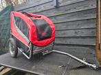 Fiets kar aanhanger rood L63 x B43 x H60 cm klein, Dieren en Toebehoren, Ophalen of Verzenden, Gebruikt