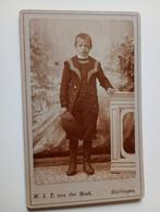 CDV Harlingen Kind Jongen in Matrozenpak, Verzamelen, Foto's en Prenten, Gebruikt, Foto, Ophalen of Verzenden, Voor 1940