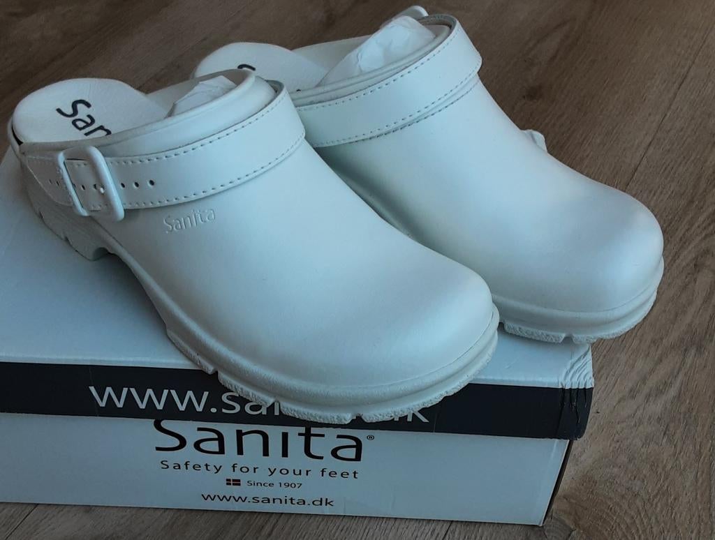 Nieuwe Sanita klompen wit maat 37, Ophalen of Verzenden