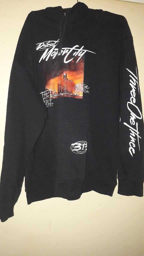 hoodie, Ophalen, Maat 48/50 (M), Zwart, Zo goed als nieuw