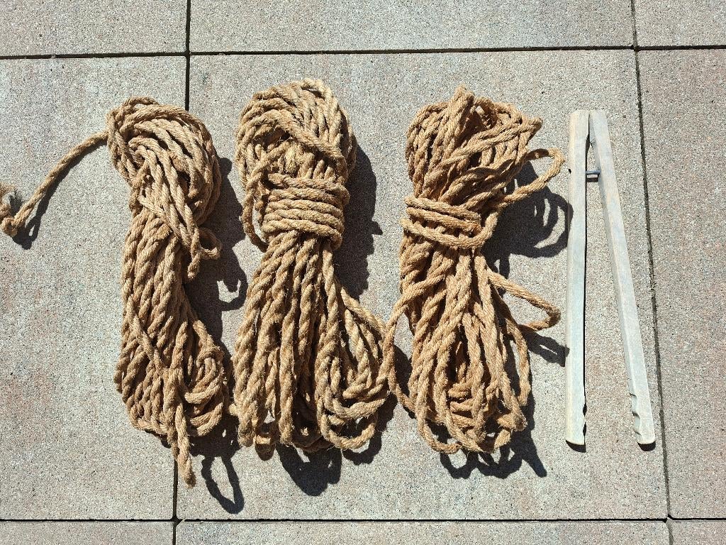 Waslijn touw Kniepliende+wasknijper, Tuin en Terras, Droogmolens en Wasrekken, Ophalen of Verzenden, Gebruikt, Overige typen