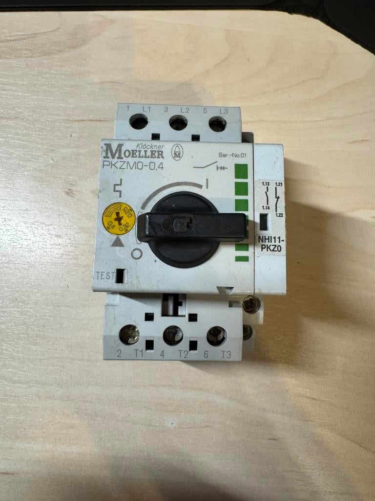 Moeller PKZM0-0,4 motorbeveiligingsschakelaar (1.1), Ophalen of Verzenden, Gebruikt