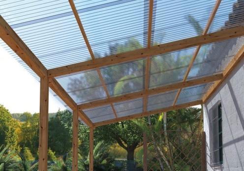 POLYESTER GOLFPLAAT 76/18 OP ROL van 30mtr WATERAFLOOP 125CM, Tuin en Terras, Kassen, Nieuw, Aluminium, Polycarbonaat, Ophalen