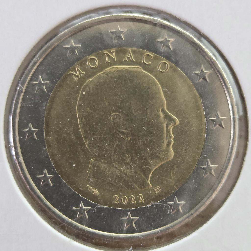 Monaco 2022 | Reguliere €2, Postzegels en Munten, Munten | Europa | Euromunten, Ophalen of Verzenden, Monaco, 2 euro, Losse munt