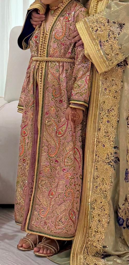 Roze marokkaanse jurk meisjes 6 jaar, Overige typen, Ophalen of Verzenden, Zo goed als nieuw, Roze