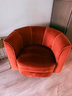 Flower Dutchbone Fauteuil - Oranje - Goede Staat, Ophalen, Gebruikt, Stof, 75 tot 100 cm