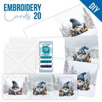 Embroidery Cards 20 Gnomie Christmas (kabouter) STDOPP020, Kerst, ., Overige typen, Nieuw