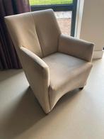 Leolux fauteuil Galathea beige suède, Ophalen, Gebruikt, Klassiek, 75 tot 100 cm