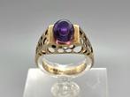 Gouden Vintage ring met edelsteen amethist. 2026/220., ., Paars, Nieuw, Ophalen of Verzenden