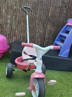 Driewieler roze smoby, Ophalen, Zo goed als nieuw, Smoby, Duwstang