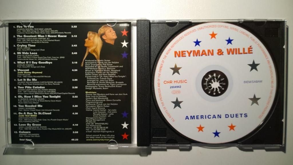 Benny Neyman & Willé - American Duets, Ophalen of Verzenden, 1980 - 1989, Zo goed als nieuw