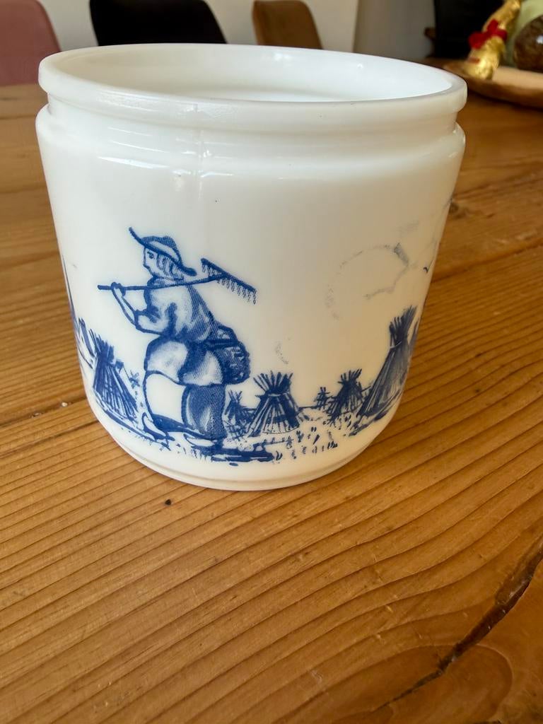 Puntgave Vintage Opaline Tabakspot –Willem II (Delfts Blauw), Ophalen of Verzenden