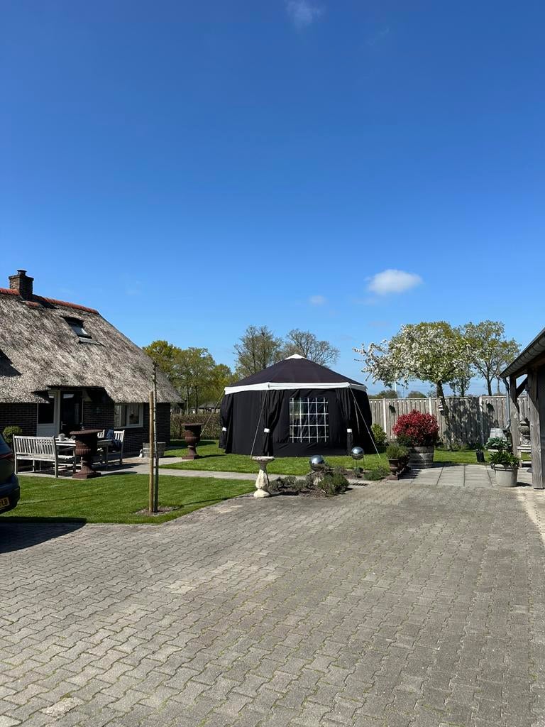 Pagodetent - Ideaal voor tuinfeesten en evenementen, Ophalen, Opvouwbaar, Zo goed als nieuw, 4 tot 6 meter