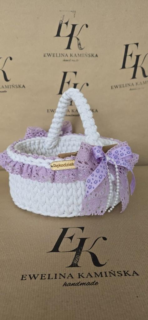 Gehaakt Paasmandje 20cm | EK Ewelina Kamińska handmade, Ophalen of Verzenden, Nieuw