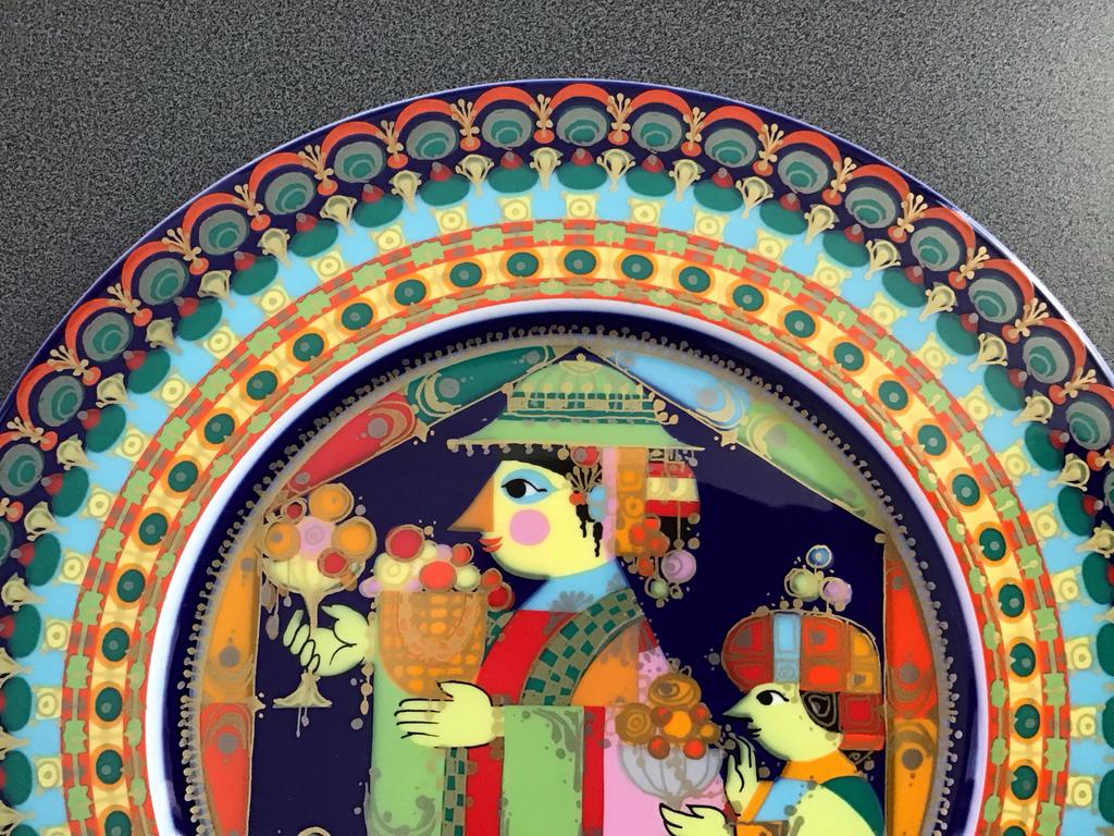 Kerstbord Björn Wiinblad Rosenthal 1994 Ø29cm, Antiek en Kunst, Antiek | Wandborden en Tegels, Ophalen of Verzenden