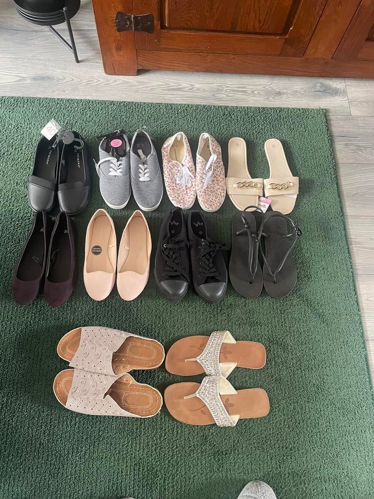 8 Paar nieuwe Schoenen maat 40/41/ Ballerina's - Gympen e.d, Kleding | Dames, Ophalen, Schoenen met lage hakken, Overige kleuren