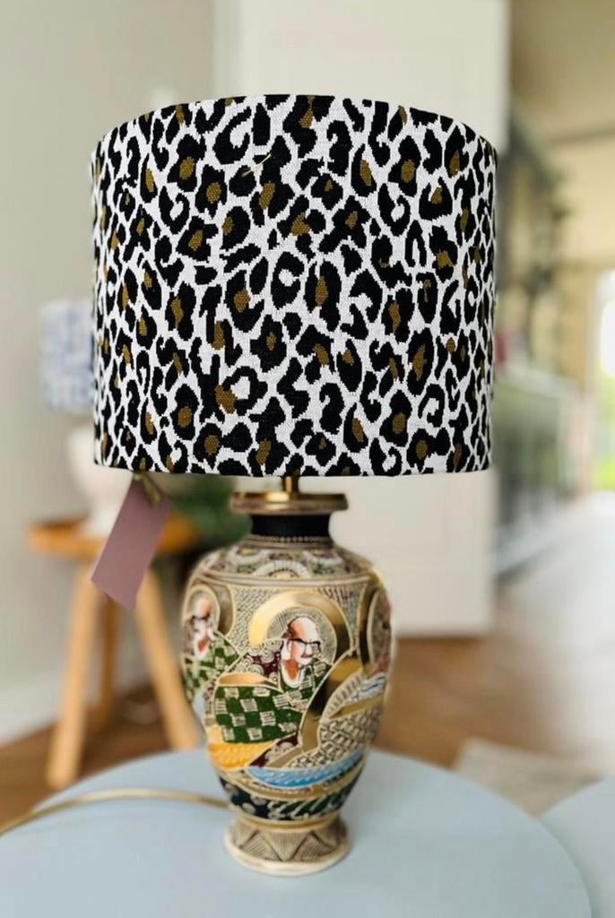 Leuke lampenkap in panterprint motief NIEUW, Huis en Inrichting, Lampen | Tafellampen, Ophalen of Verzenden, Zo goed als nieuw