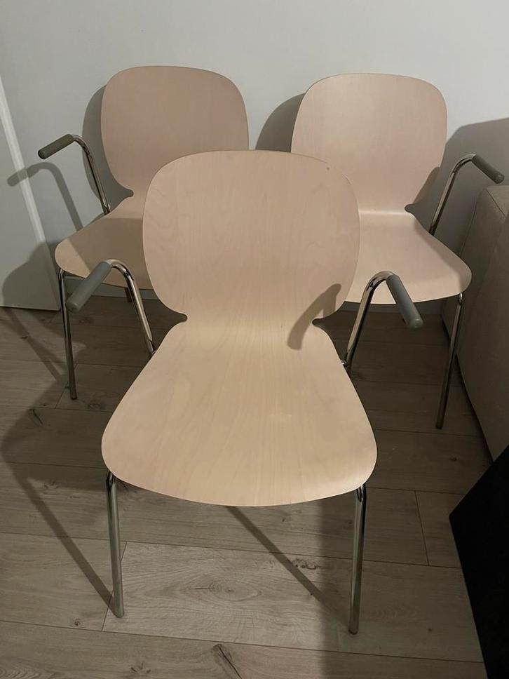 Eetkamerstoelen, Huis en Inrichting, Stoelen, Gebruikt, Drie, Overige kleuren, Ophalen of Verzenden