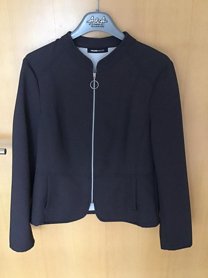 Frank Walder jasje, maat 38, Kleding | Dames, Jasjes, Kostuums en Pakken, Zo goed als nieuw, Jasje, Maat 38/40 (M), Zwart, Ophalen